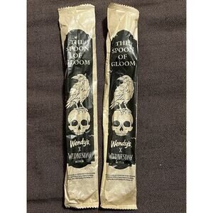 Lot 2 Wendy's Spoon Of Gloom Wednesday Addams Netflix Meal Misfortune Sealed